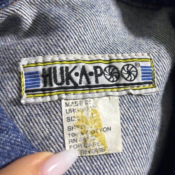 HUK•A•POO Men’s Hearts Embroidered Denim Vest - Picture 9 of 11